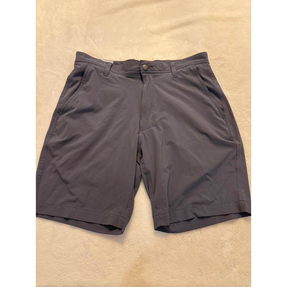FootJoy Mens Performance Golf Shorts W32 Slate Blue Flat Front 8 Inch Inseam